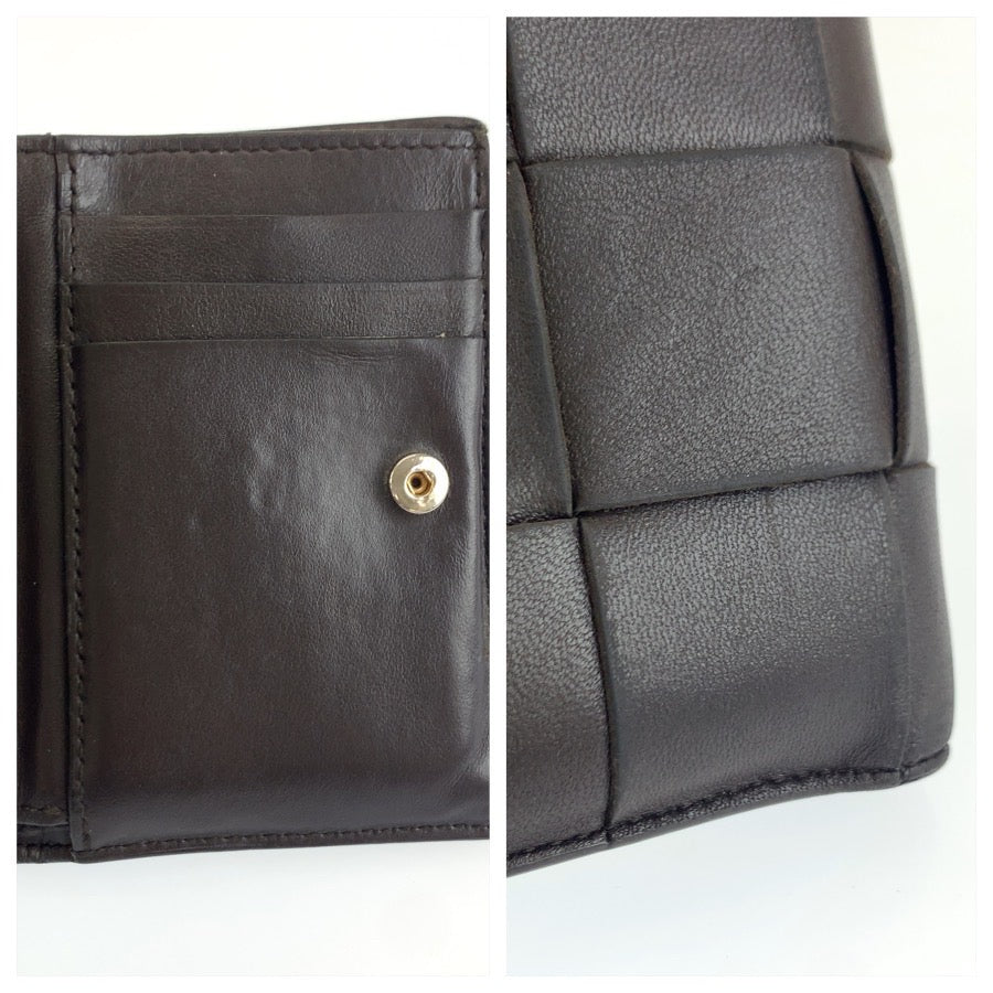 25329
BOTTEGAVENETA ボッテガヴェネタ マキシイントレチャート ブラウン ゴールド金具 レザー P01972548P 折財布 コンパクトウォレット メンズ AB21