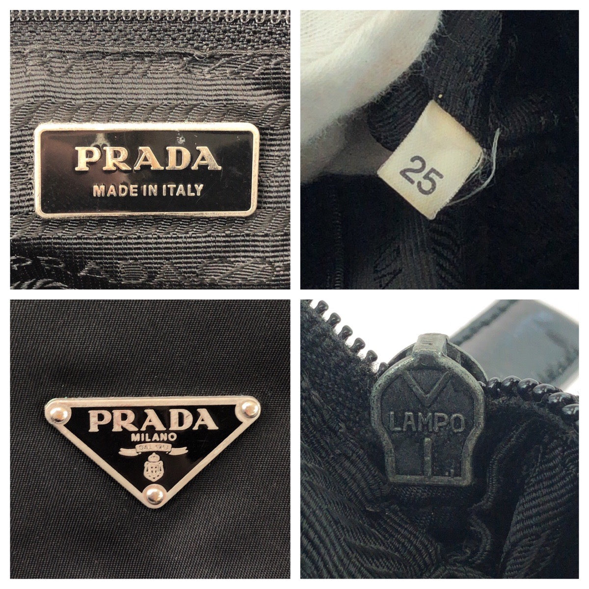 25330
PRADA プラダ テスート 三角ロゴプレート ブラック 黒 シルバー金具 ナイロン / レザー ショルダーバッグ メッセンジャーバッグ レディース AB30