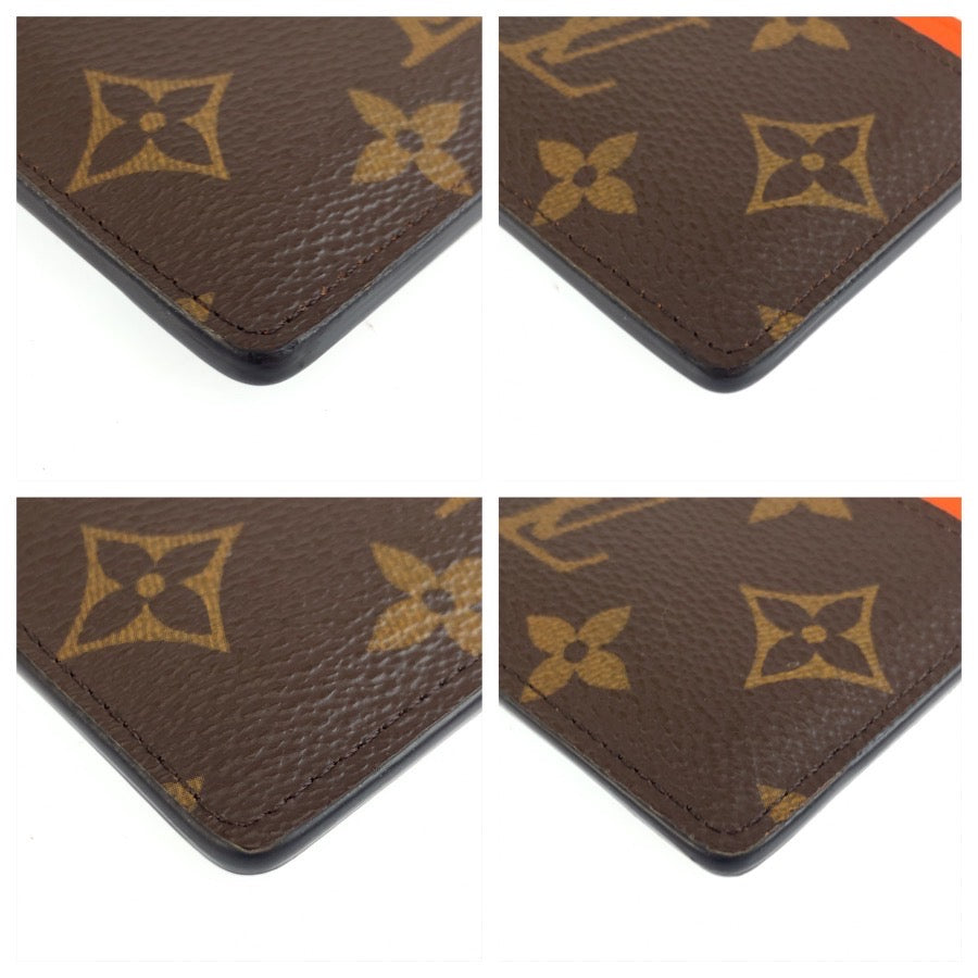 25331
LOUIS VUITTON ルイヴィトン モノグラムマカサー ポルト カルト サーンプル ブラウン オレンジ PVC M82870 カードケース パスケース メンズ A28
