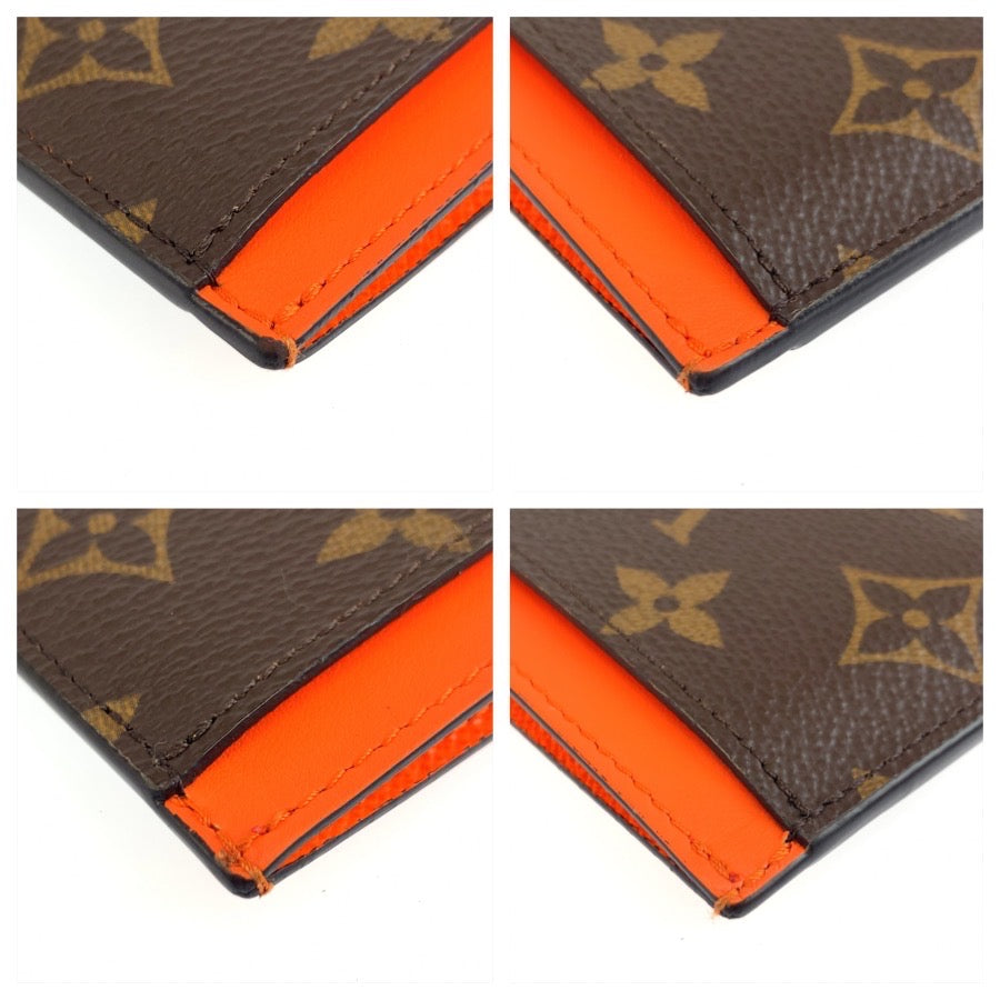 25331
LOUIS VUITTON ルイヴィトン モノグラムマカサー ポルト カルト サーンプル ブラウン オレンジ PVC M82870 カードケース パスケース メンズ A28