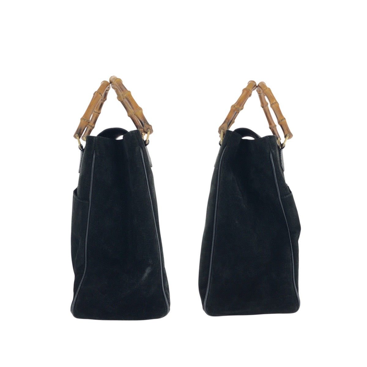 25333
GUCCI グッチ ヴィンテージ バンブー ２way ブラック 黒 ゴールド金具 スウェード 002 123 0322 トートバッグ ショルダーバッグ レディース ABP49