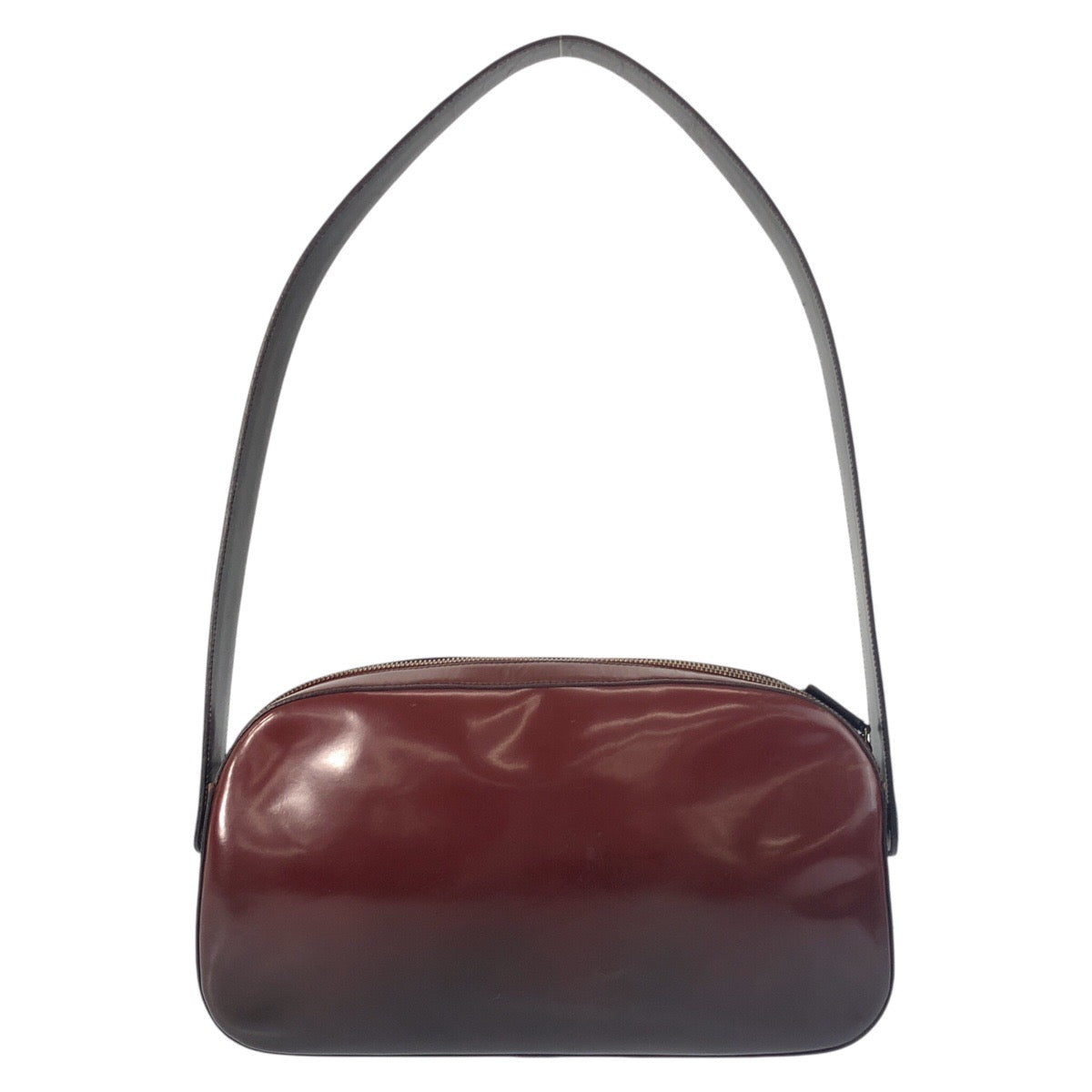25334
PRADA プラダ ワインレッド ブラック パテントレザー ショルダーバッグ レディース ABP36