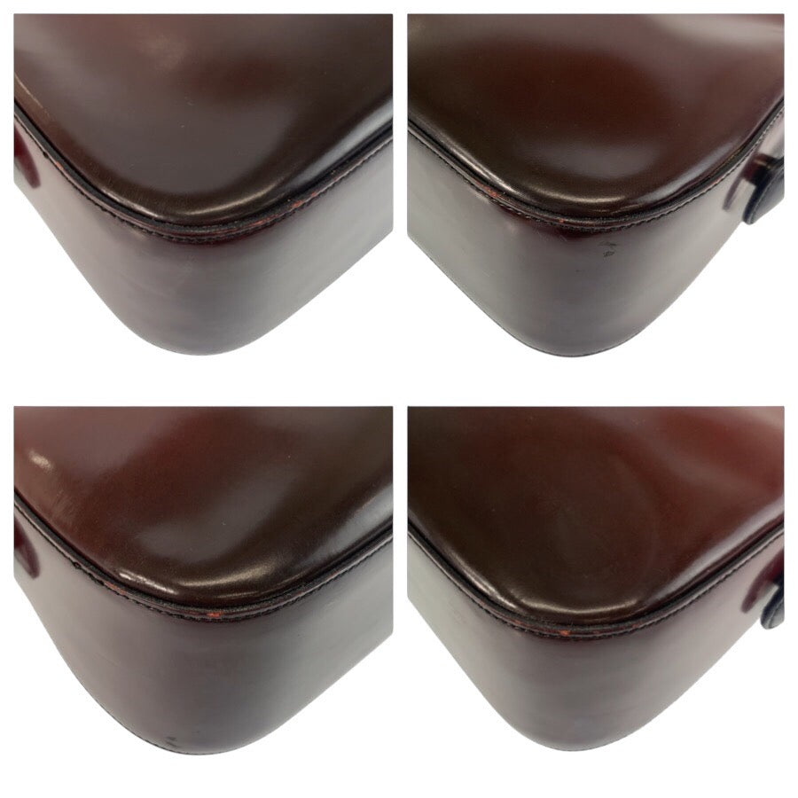 25334
PRADA プラダ ワインレッド ブラック パテントレザー ショルダーバッグ レディース ABP36
