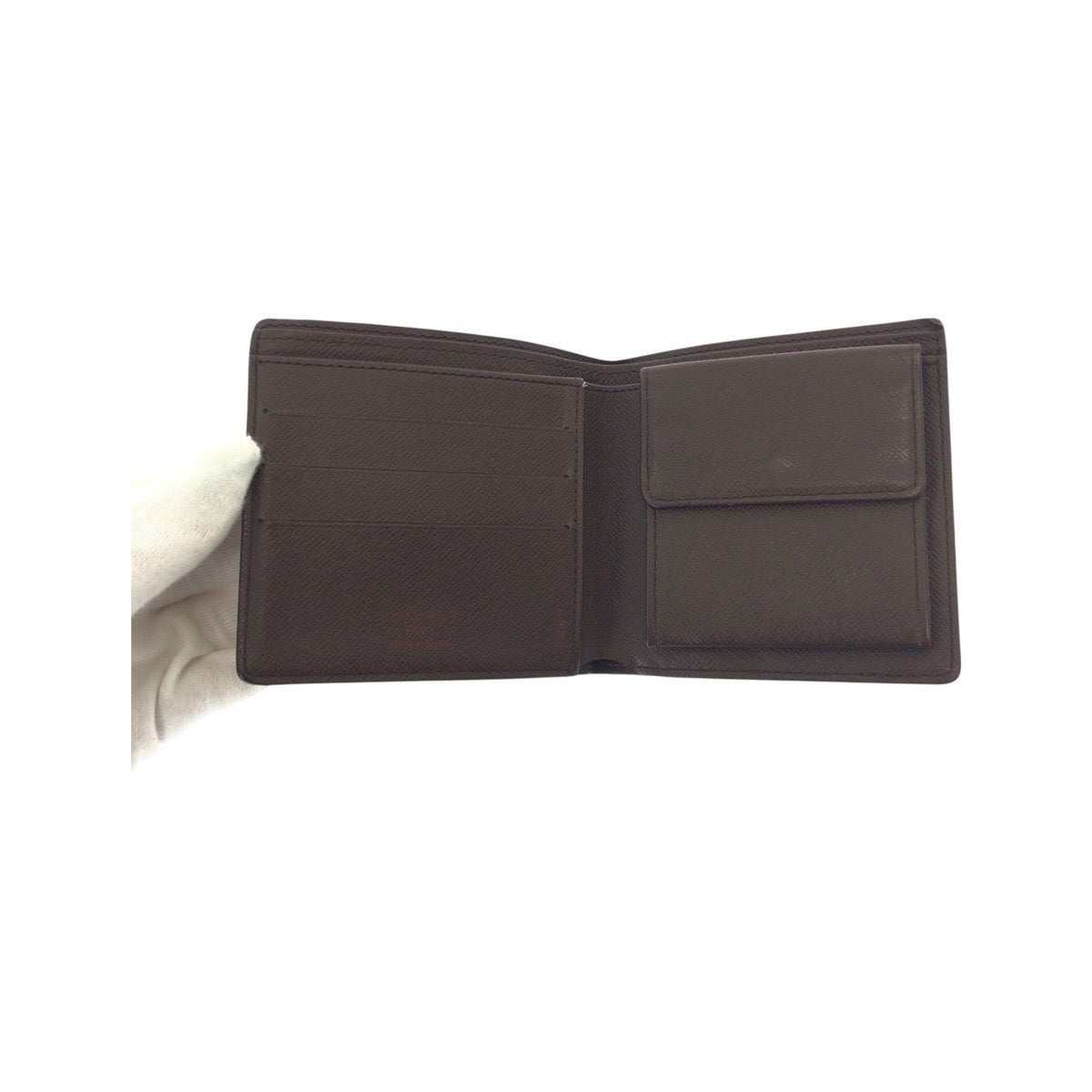 25336
LOUIS VUITTON ルイヴィトン ダミエ ポルトフォイユ･マルコ ブラウン ダークブラウン ゴールド金具 PVC N61675 折財布 コンパクトウォレット メンズ AB28