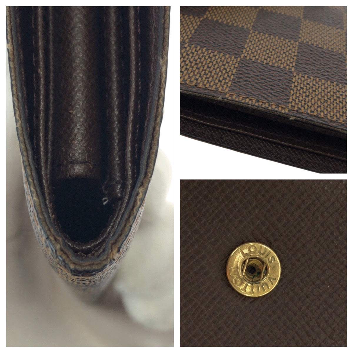 25336
LOUIS VUITTON ルイヴィトン ダミエ ポルトフォイユ･マルコ ブラウン ダークブラウン ゴールド金具 PVC N61675 折財布 コンパクトウォレット メンズ AB28