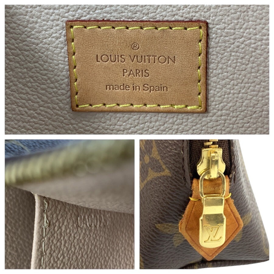 25337
LOUIS VUITTON ルイヴィトン モノグラム ポシェット コスメティック PM ブラウン ゴールド金具 PVC M47515 ポーチ 化粧ポーチ レディース ABP35