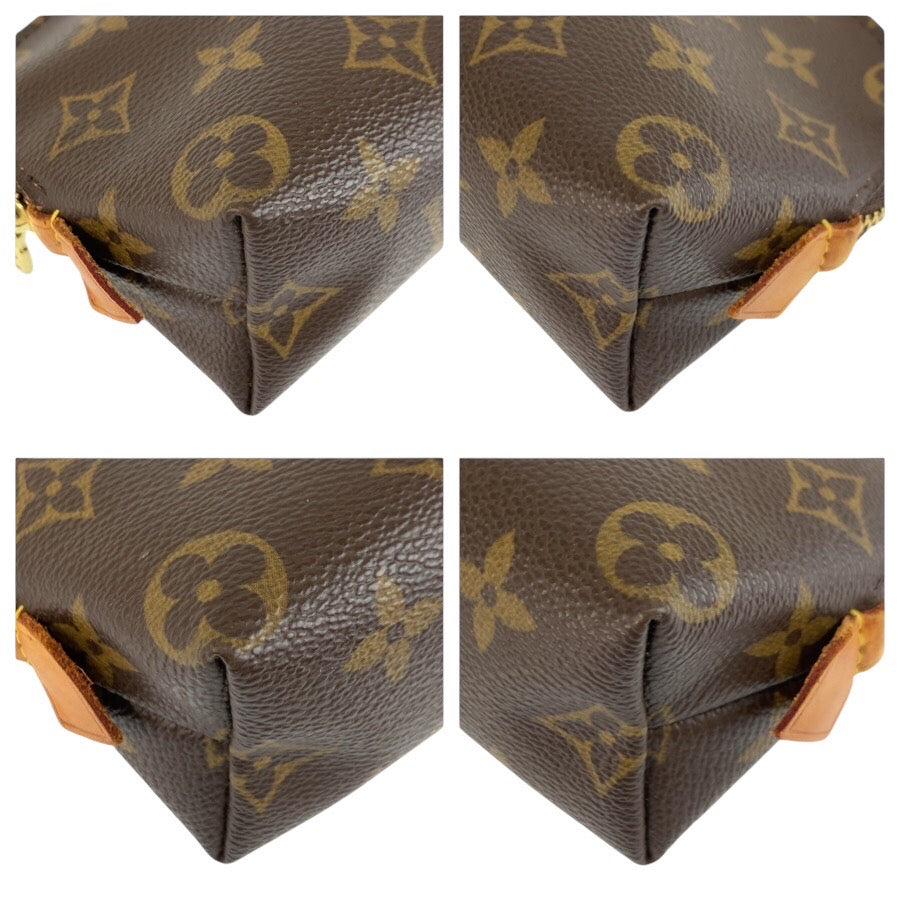 25337
LOUIS VUITTON ルイヴィトン モノグラム ポシェット コスメティック PM ブラウン ゴールド金具 PVC M47515 ポーチ 化粧ポーチ レディース ABP35