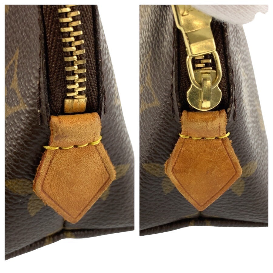 25337
LOUIS VUITTON ルイヴィトン モノグラム ポシェット コスメティック PM ブラウン ゴールド金具 PVC M47515 ポーチ 化粧ポーチ レディース ABP35
