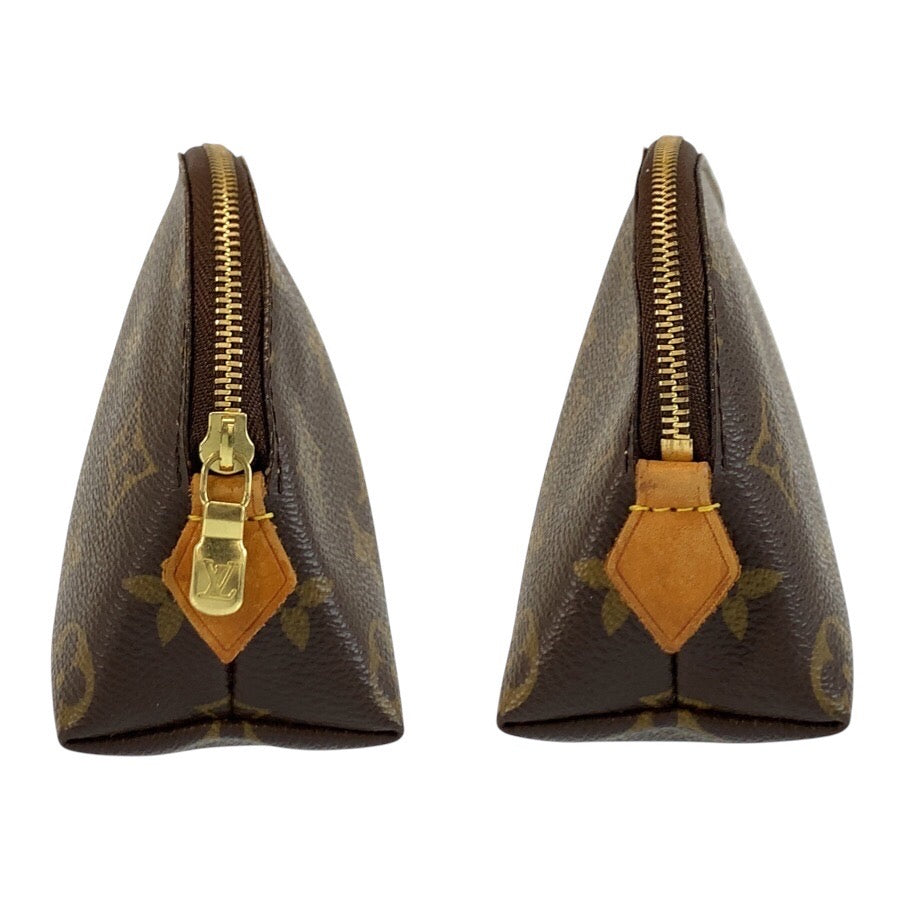 25337
LOUIS VUITTON ルイヴィトン モノグラム ポシェット コスメティック PM ブラウン ゴールド金具 PVC M47515 ポーチ 化粧ポーチ レディース ABP35