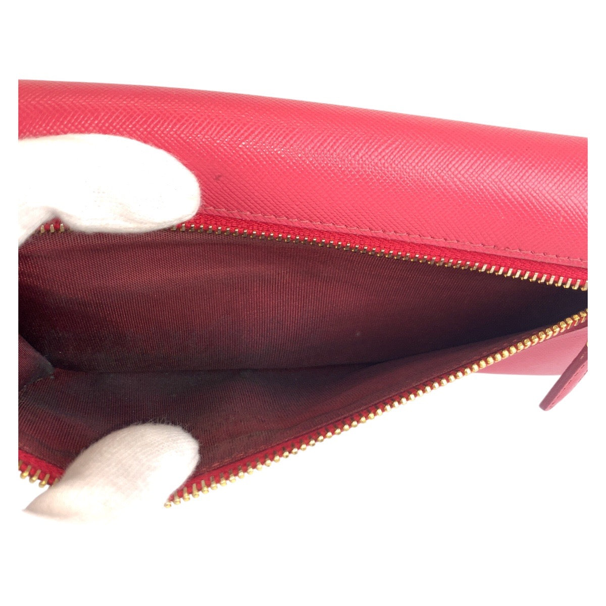 25340
PRADA プラダ サフィアーノ リボン ピンク ゴールド金具 レザー 長財布 ロングウォレット レディース AB16