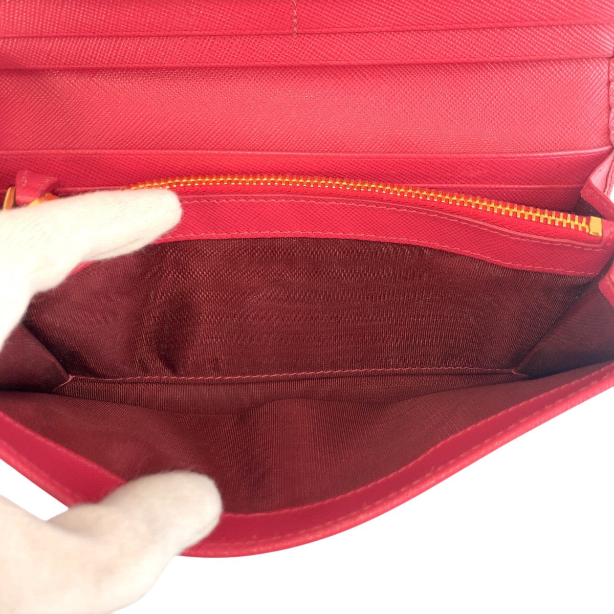 25340
PRADA プラダ サフィアーノ リボン ピンク ゴールド金具 レザー 長財布 ロングウォレット レディース AB16