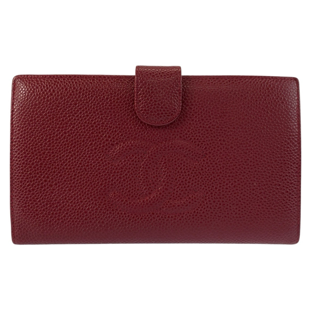 25341
CHANEL シャネル ヴィンテージ ココマーク ワインレッド ゴールド金具 レザー 長財布 ロングウォレット レディース ABP42