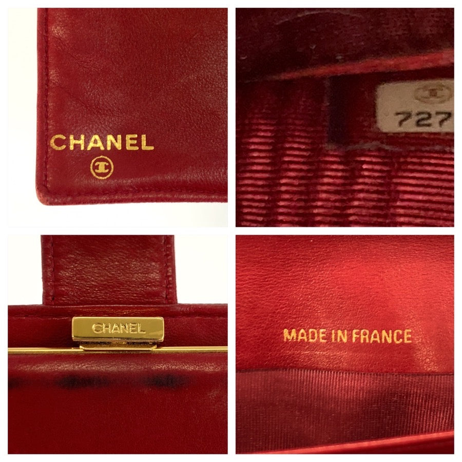 25341
CHANEL シャネル ヴィンテージ ココマーク ワインレッド ゴールド金具 レザー 長財布 ロングウォレット レディース ABP42
