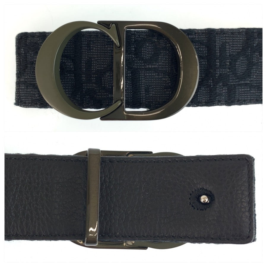 25342
Dior ディオール トロッター 93cm ネイビー キャンバス ベルト リバーシブル メンズ ABP36