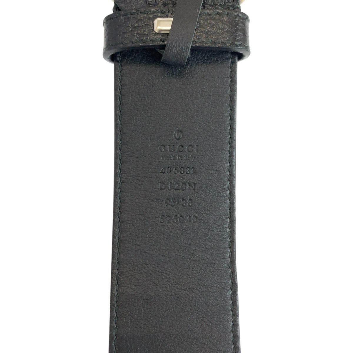 25343
GUCCI グッチ GGマーモント 95cm/38インチ ブラック 黒 シルバー金具 レザー 406831 ベルト メンズ ABP35