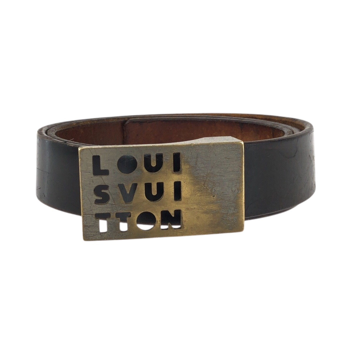 25345
LOUIS VUITTON ルイヴィトン サンチュール LST 80cm/32インチ ブラウン ゴールド金具 レザー M6809V ベルト 男女兼用 レディース AB14