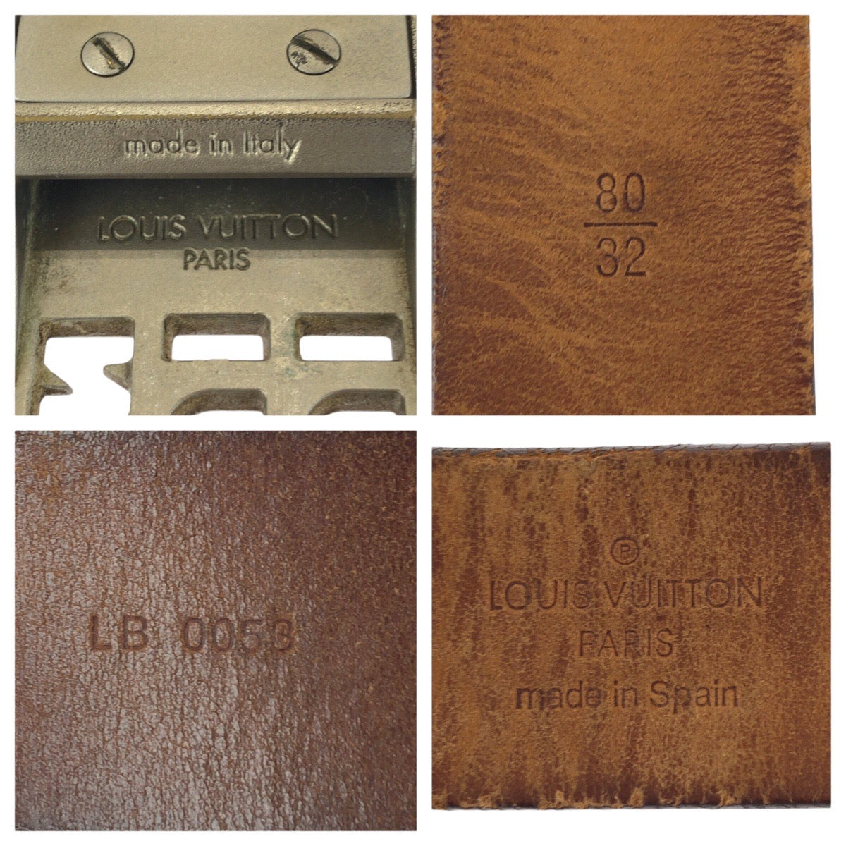 25345
LOUIS VUITTON ルイヴィトン サンチュール LST 80cm/32インチ ブラウン ゴールド金具 レザー M6809V ベルト 男女兼用 レディース AB14