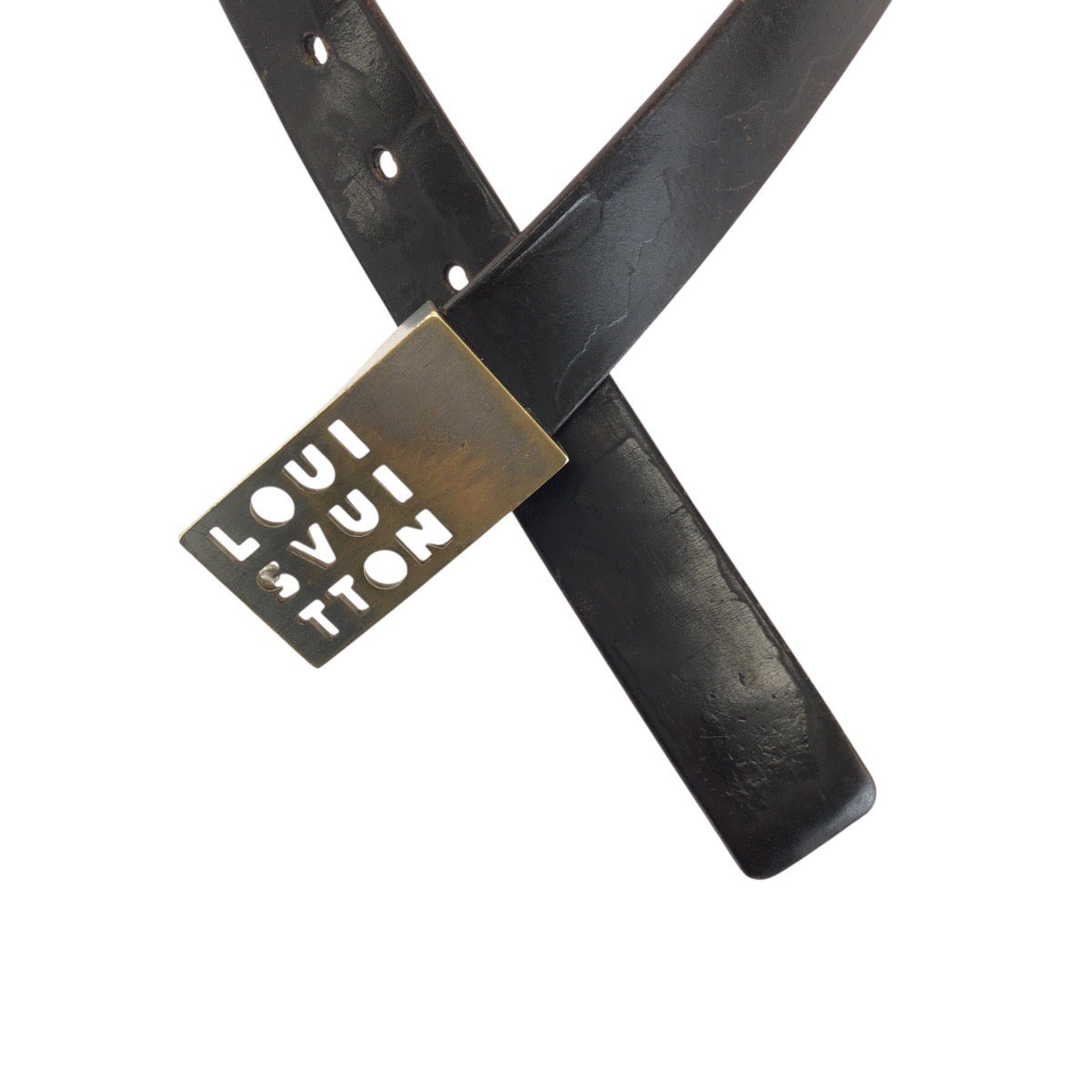 25345
LOUIS VUITTON ルイヴィトン サンチュール LST 80cm/32インチ ブラウン ゴールド金具 レザー M6809V ベルト 男女兼用 レディース AB14