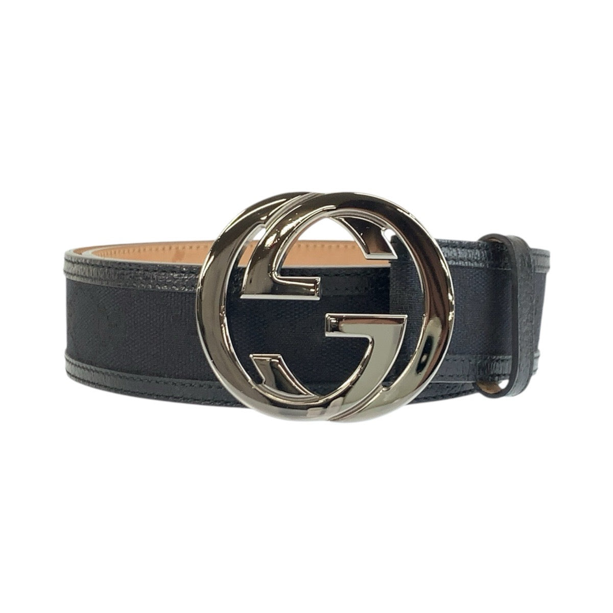 25346
GUCCI グッチ インターロッキング 90cm/36インチ ブラック 黒 GGキャンバス / レザー 480199 ベルト メンズ A37