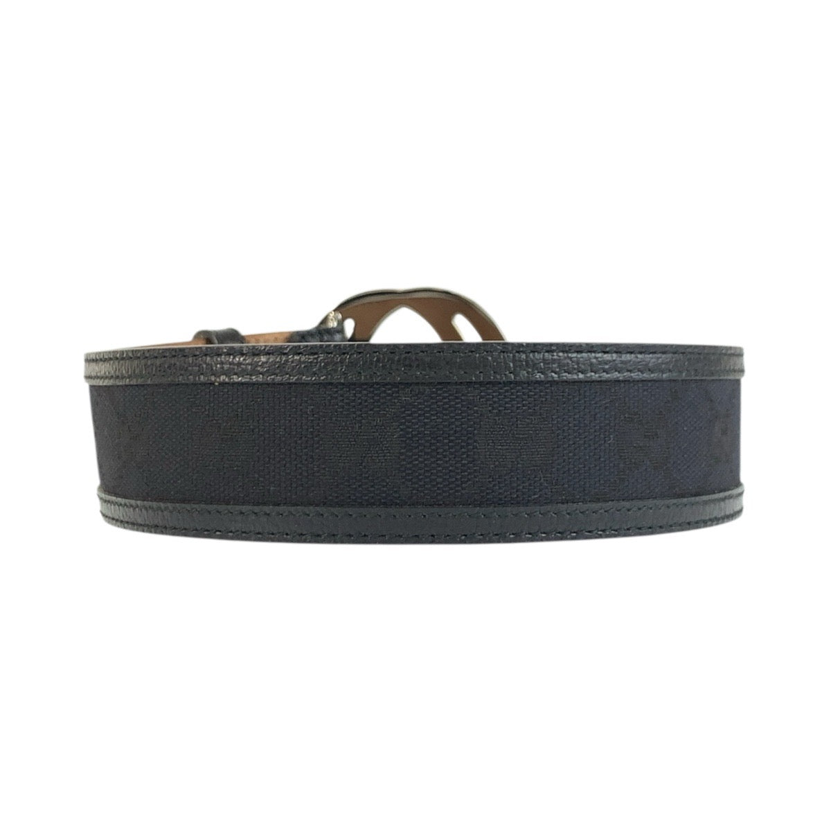 25346
GUCCI グッチ インターロッキング 90cm/36インチ ブラック 黒 GGキャンバス / レザー 480199 ベルト メンズ A37