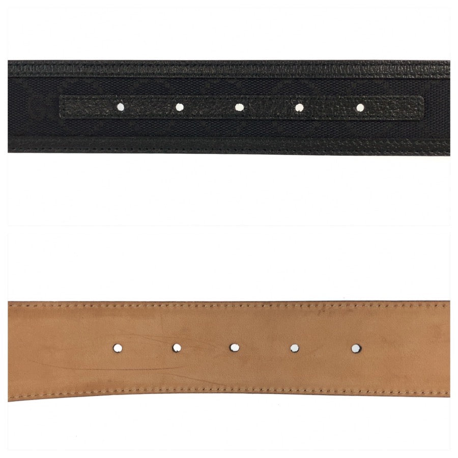 25346
GUCCI グッチ インターロッキング 90cm/36インチ ブラック 黒 GGキャンバス / レザー 480199 ベルト メンズ A37