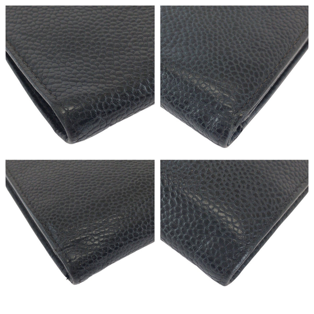 25348
CHANEL シャネル ヴィンテージ ココマーク ブラック 黒 ゴールド金具 キャビアスキン 長財布 ロングウォレット レディース AB23