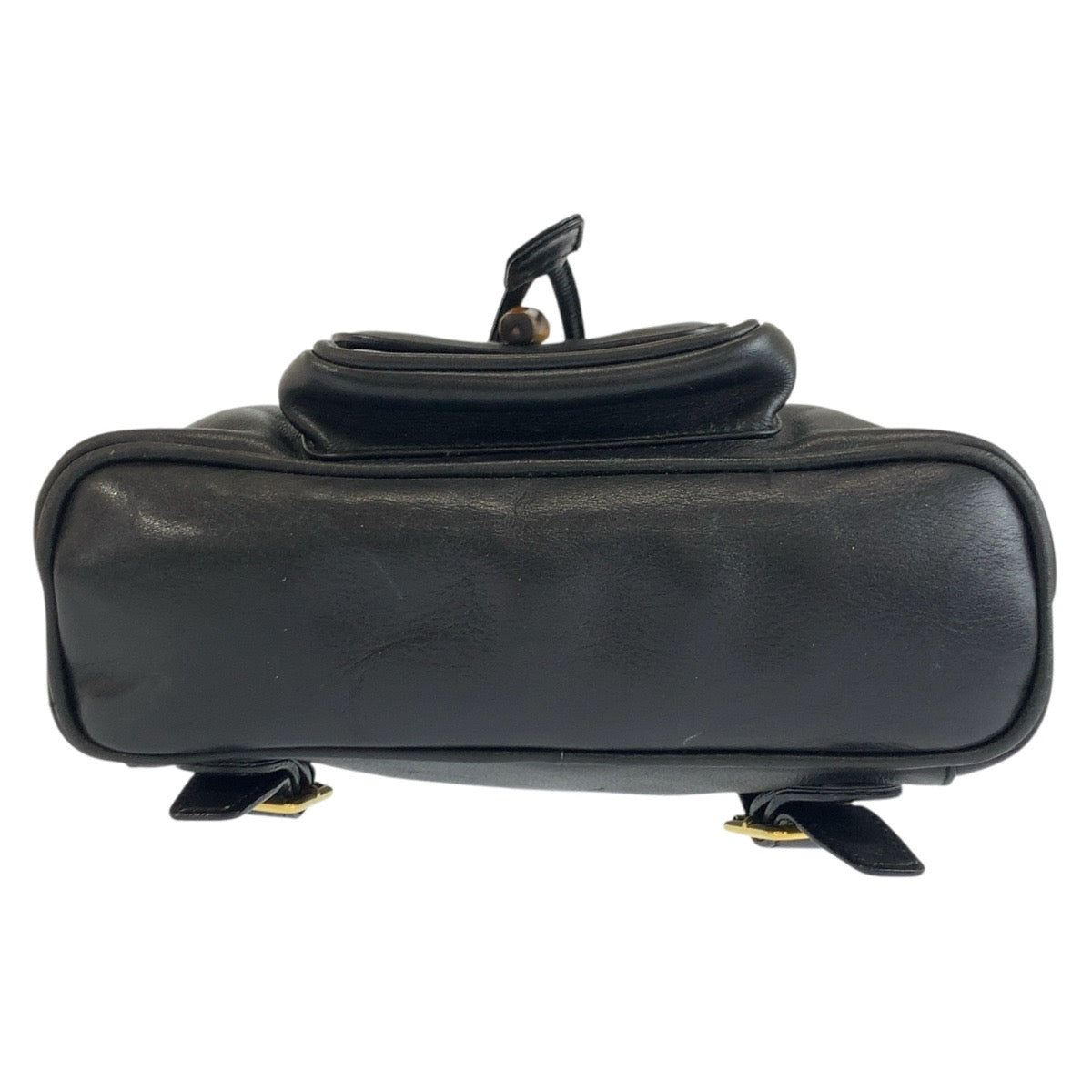 25353
GUCCI グッチ ヴィンテージ バンブー ブラック 黒 ゴールド金具 レザー 003 1703 リュックサック バックパック レディース ABP36
