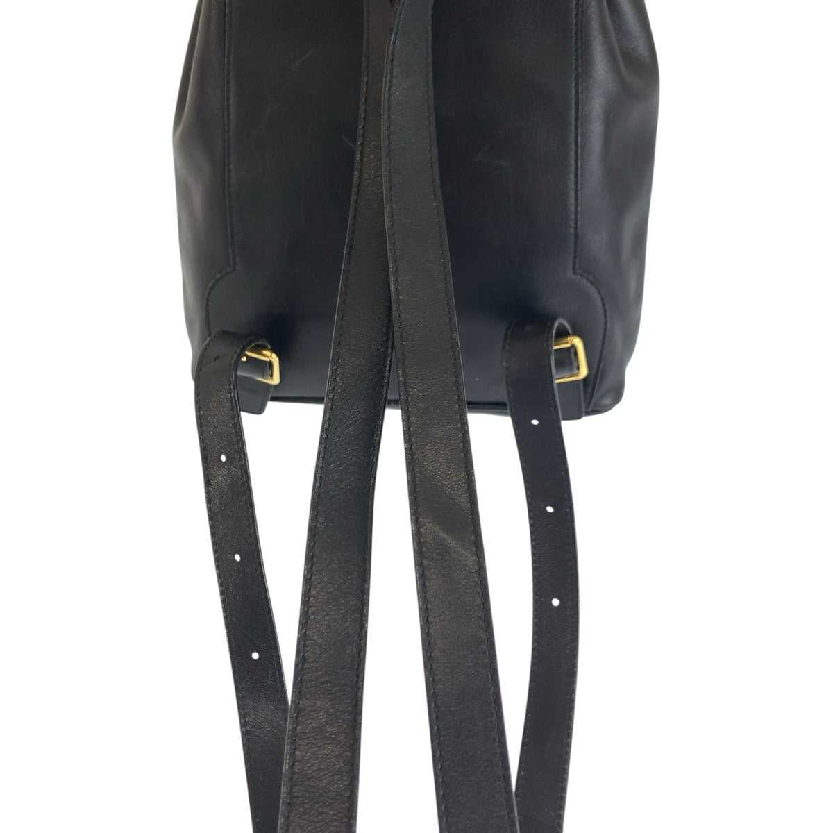 25353
GUCCI グッチ ヴィンテージ バンブー ブラック 黒 ゴールド金具 レザー 003 1703 リュックサック バックパック レディース ABP36