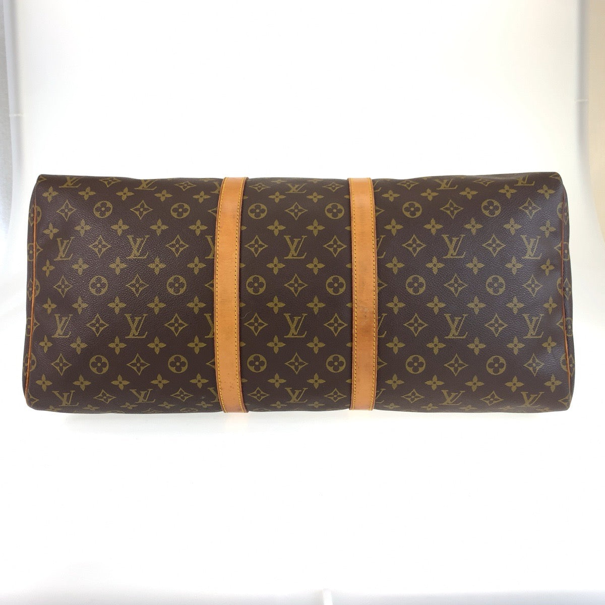25357
LOUIS VUITTON ルイヴィトン モノグラム キーポル55 ブラウン ゴールド金具 PVC / レザー M41424 ボストンバッグ 男女兼用 レディース AB58