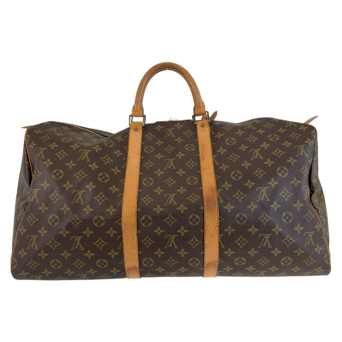 25357
LOUIS VUITTON ルイヴィトン モノグラム キーポル55 ブラウン ゴールド金具 PVC / レザー M41424 ボストンバッグ 男女兼用 レディース AB58