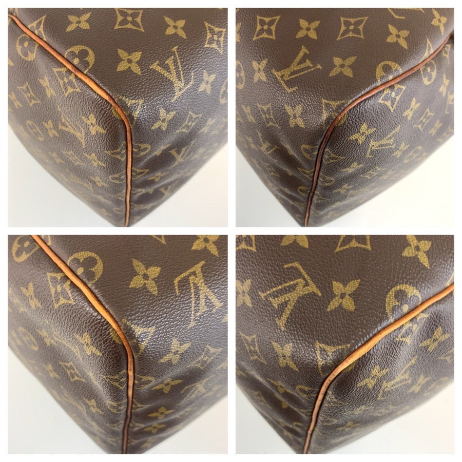 25357
LOUIS VUITTON ルイヴィトン モノグラム キーポル55 ブラウン ゴールド金具 PVC / レザー M41424 ボストンバッグ 男女兼用 レディース AB58