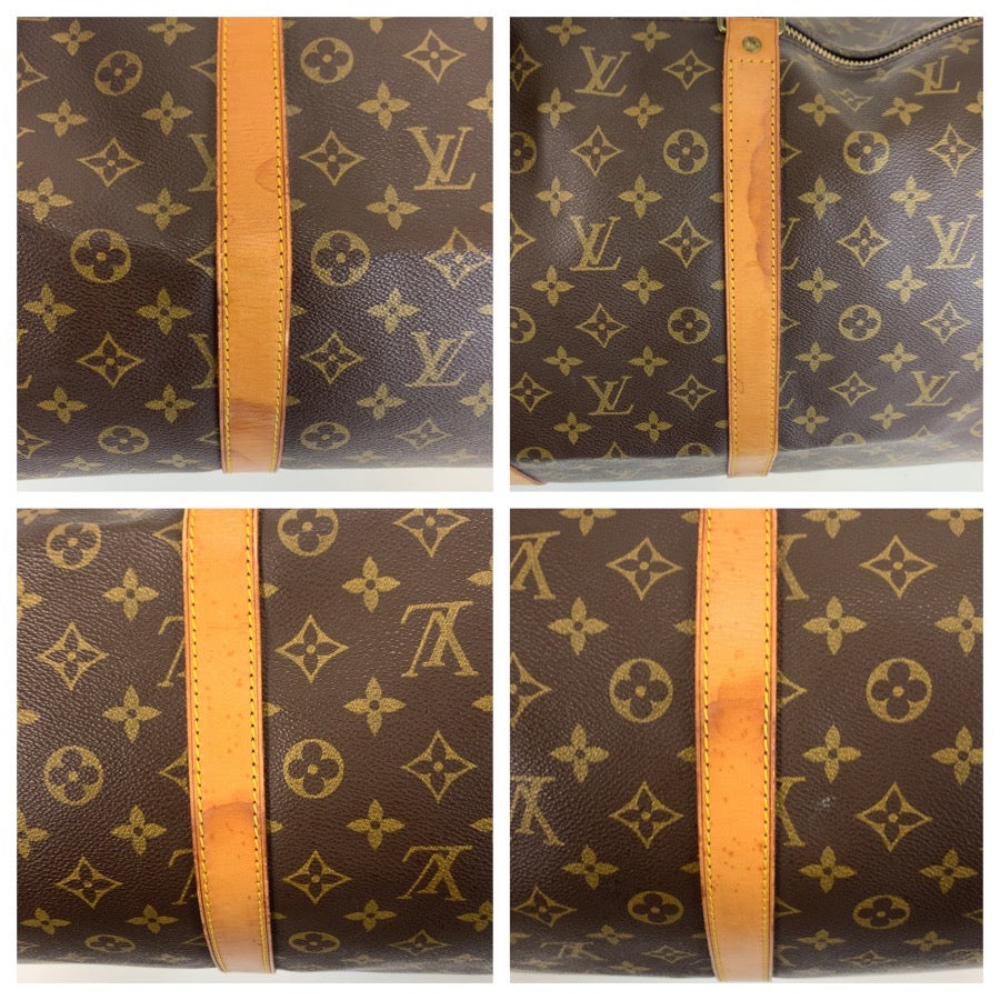 25357
LOUIS VUITTON ルイヴィトン モノグラム キーポル55 ブラウン ゴールド金具 PVC / レザー M41424 ボストンバッグ 男女兼用 レディース AB58