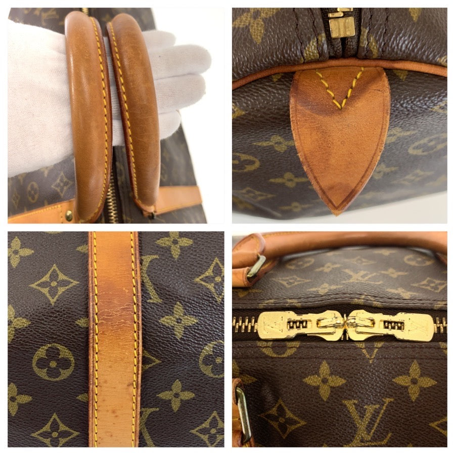25357
LOUIS VUITTON ルイヴィトン モノグラム キーポル55 ブラウン ゴールド金具 PVC / レザー M41424 ボストンバッグ 男女兼用 レディース AB58