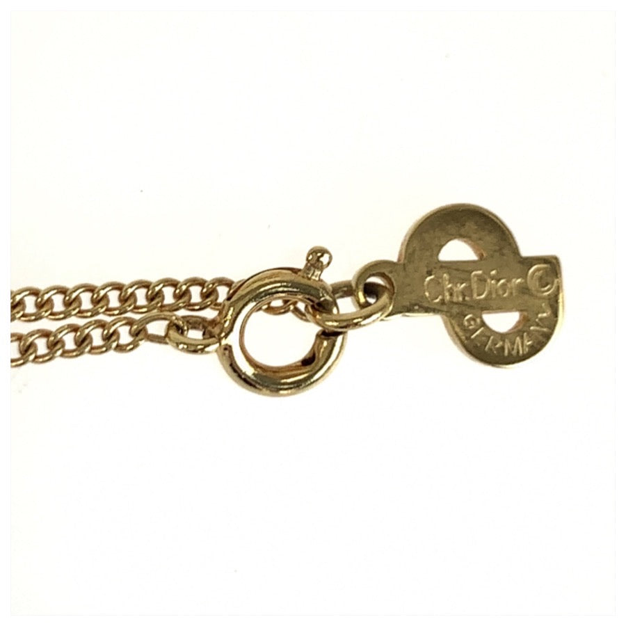 25362
Christian Dior クリスチャンディオール ヴィンテージ ゴールド グリーン メッキ ネックレス レディース A16