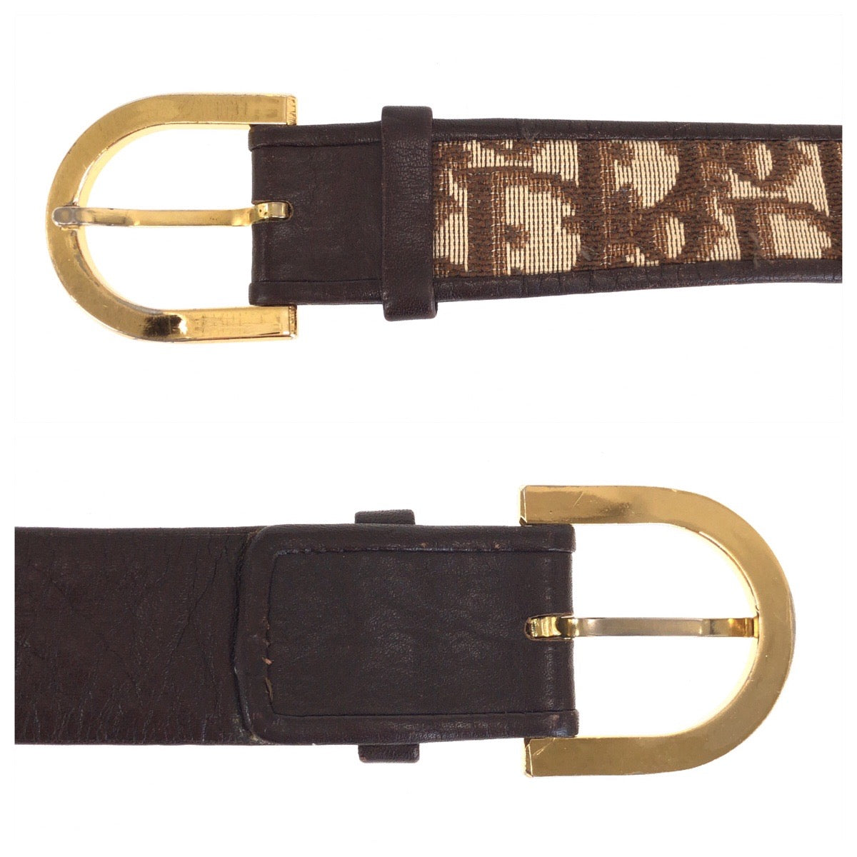 25363
Dior ディオール トロッター 65cm ブラウン ベージュ ゴールド金具 キャンバス / レザー ベルト レディース AB16