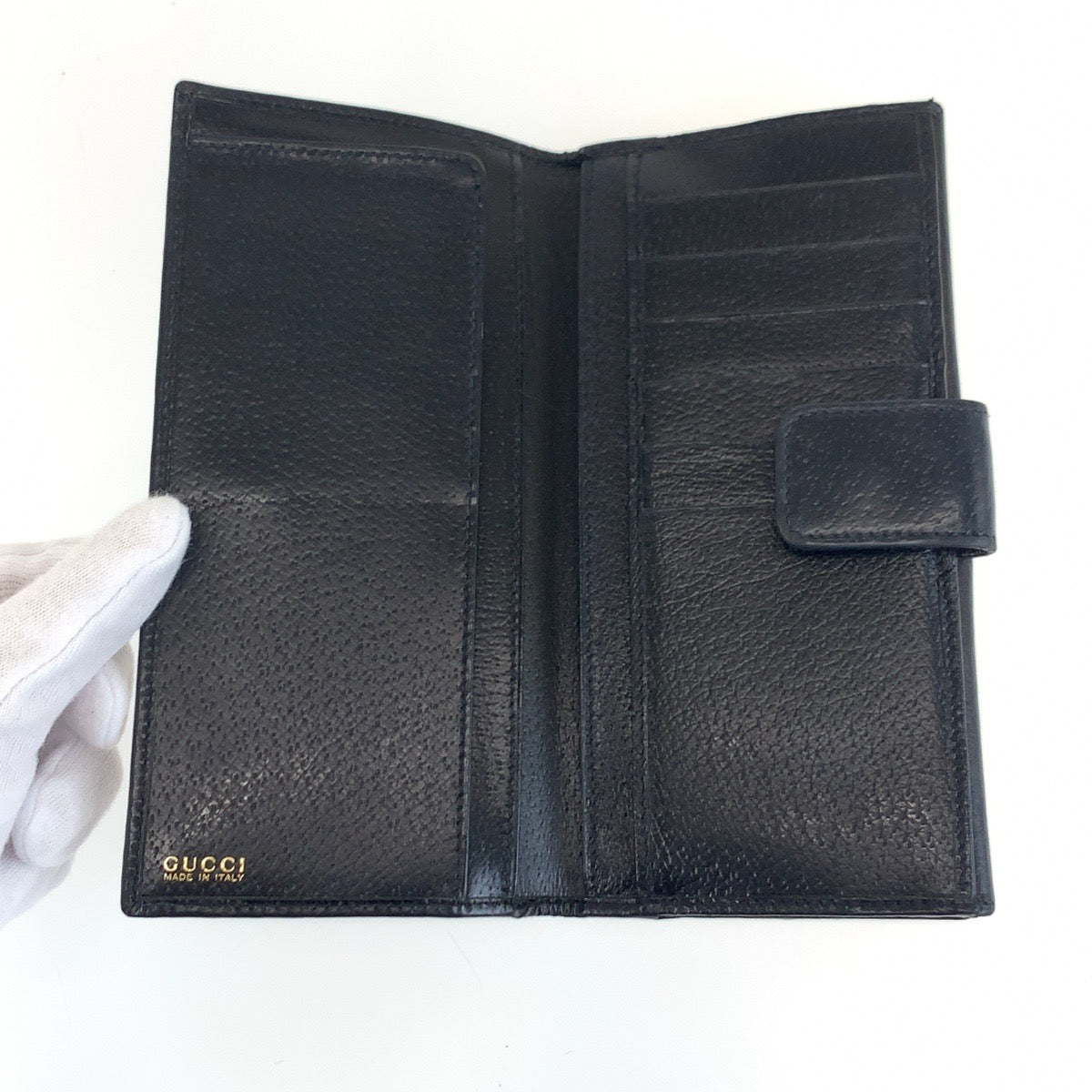 25365
GUCCI グッチ ブラック 黒 レザー 035 1323 1821 長財布 ロングウォレット レディース AB5