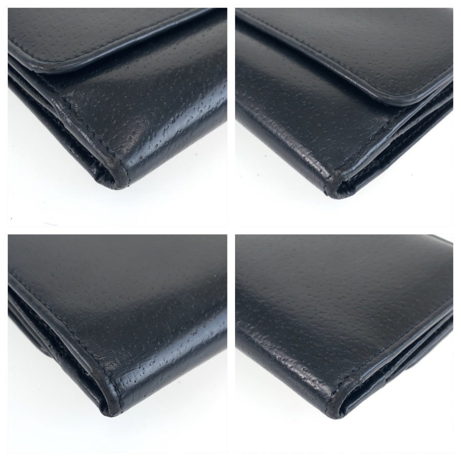 25365
GUCCI グッチ ブラック 黒 レザー 035 1323 1821 長財布 ロングウォレット レディース AB5