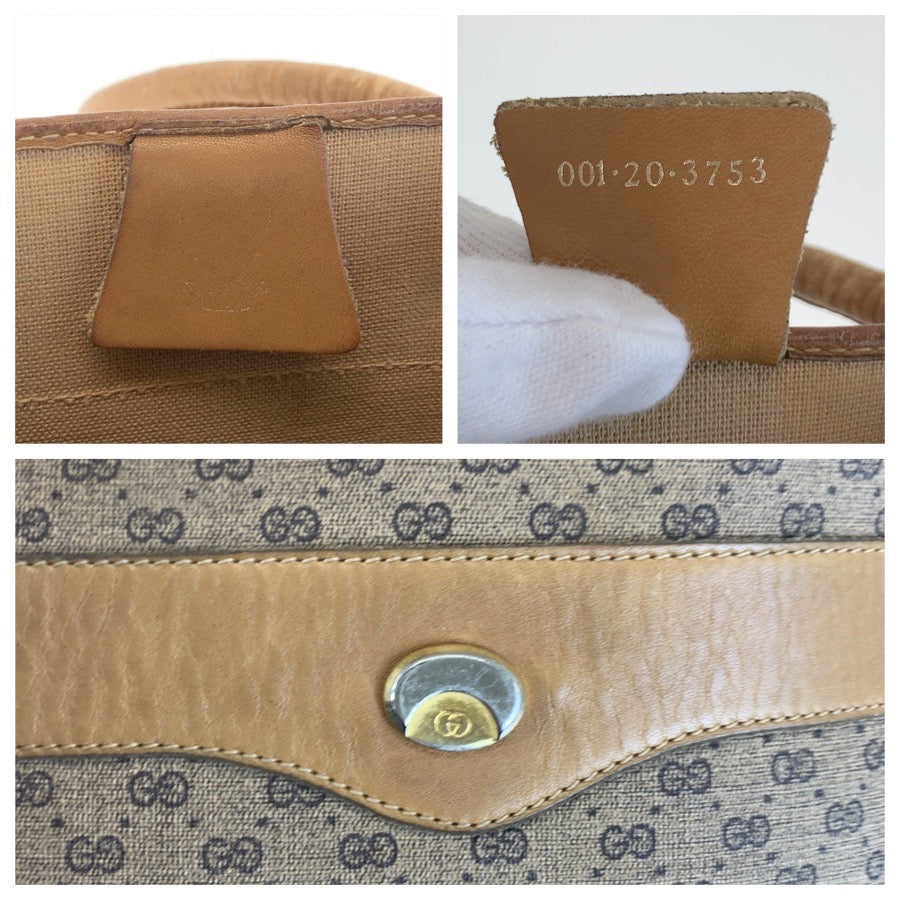 25366
GUCCI グッチ ヴィンテージ マイクロGG ベージュ ブラウン ゴールド金具 GGスプリームキャンバス 001 20 3753 ショルダーバッグ レディース AB14