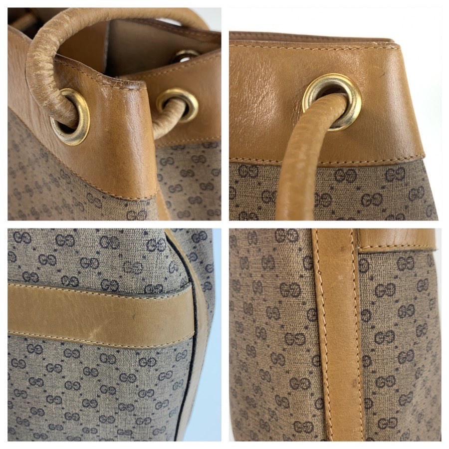 25366
GUCCI グッチ ヴィンテージ マイクロGG ベージュ ブラウン ゴールド金具 GGスプリームキャンバス 001 20 3753 ショルダーバッグ レディース AB14