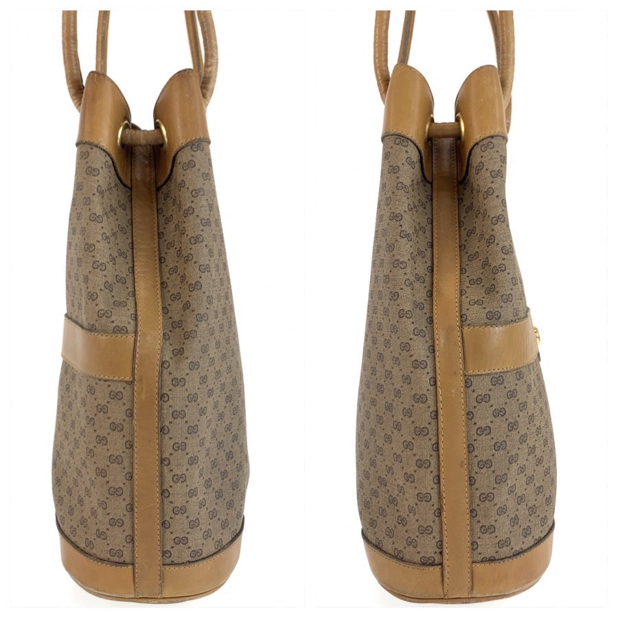 25366
GUCCI グッチ ヴィンテージ マイクロGG ベージュ ブラウン ゴールド金具 GGスプリームキャンバス 001 20 3753 ショルダーバッグ レディース AB14