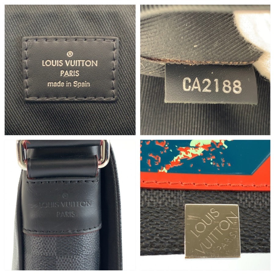 25378
LOUIS VUITTON ルイヴィトン ダミエ グラフィット ディストリクト PM NM ブラック マルチカラー PVC N40040 ショルダーバッグ メッセンジャーバッグ メンズ ABP110