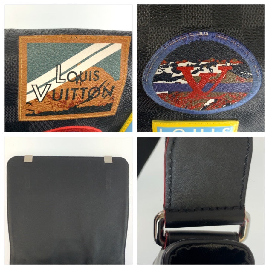 25378
LOUIS VUITTON ルイヴィトン ダミエ グラフィット ディストリクト PM NM ブラック マルチカラー PVC N40040 ショルダーバッグ メッセンジャーバッグ メンズ ABP110