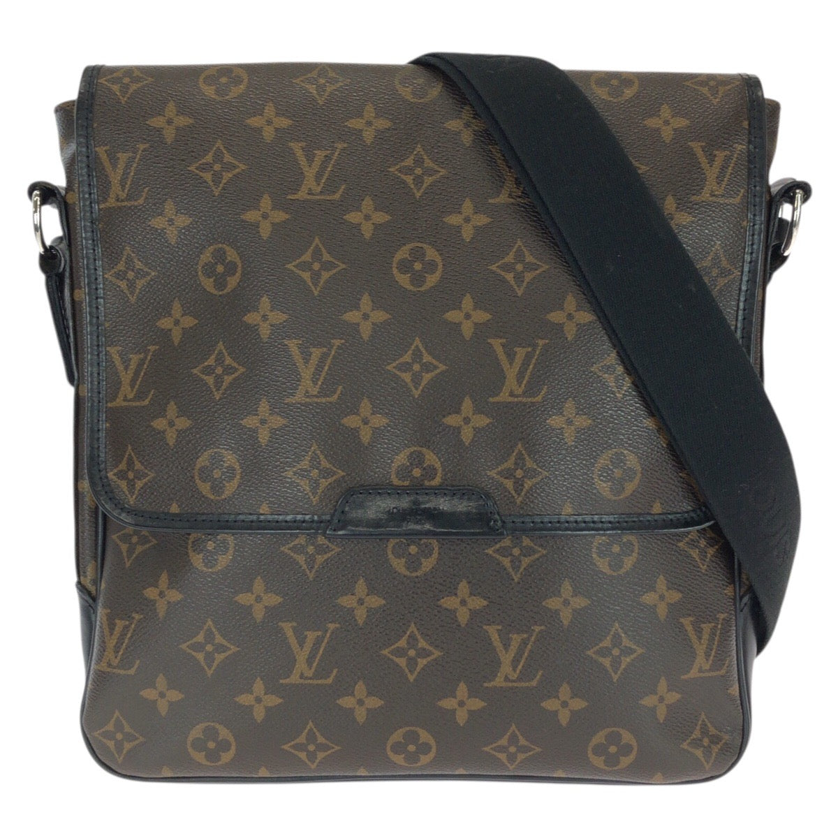25380
LOUIS VUITTON ルイヴィトン モノグラム マカサー バスMM ブラウン ダークブラウン シルバー金具 PVC M56715 ショルダーバッグ メッセンジャーバッグ メンズ AB80