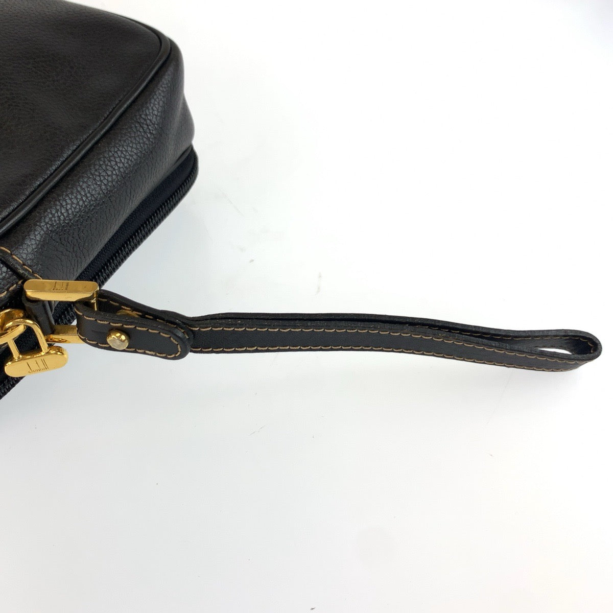 25383
Dunhill ダンヒル ブラック 黒 ゴールド金具 レザー クラッチバッグ セカンドバッグ メンズ ABP14