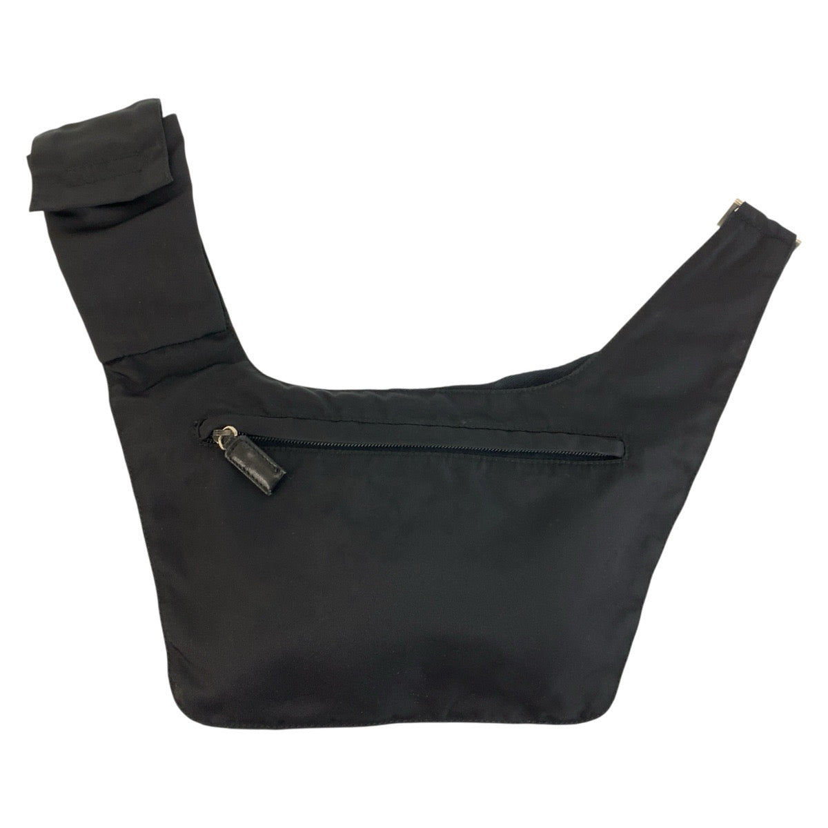 25384
PRADA プラダ テスート 三角ロゴプレート ブラック 黒 シルバー金具 ナイロン ショルダーバッグ メッセンジャーバッグ レディース AB28