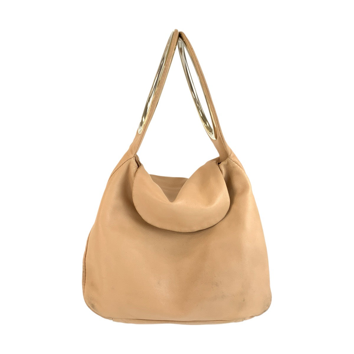 25389
MARNI マルニ ミラー付き ベージュ レザー ハンドバッグ レディース AB15
