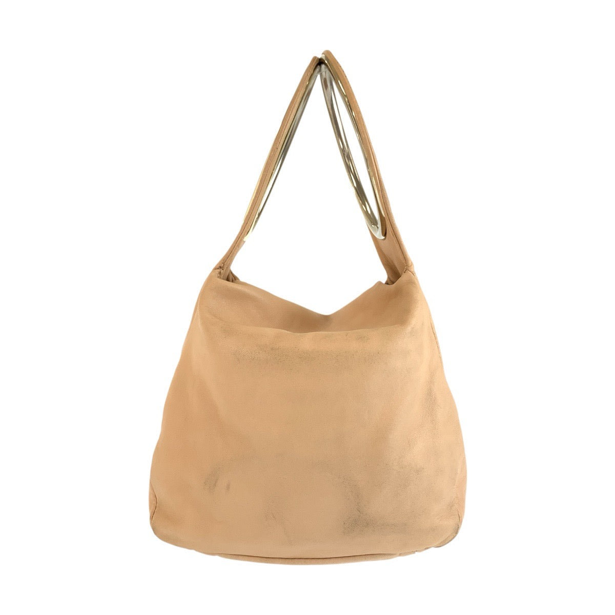 25389
MARNI マルニ ミラー付き ベージュ レザー ハンドバッグ レディース AB15
