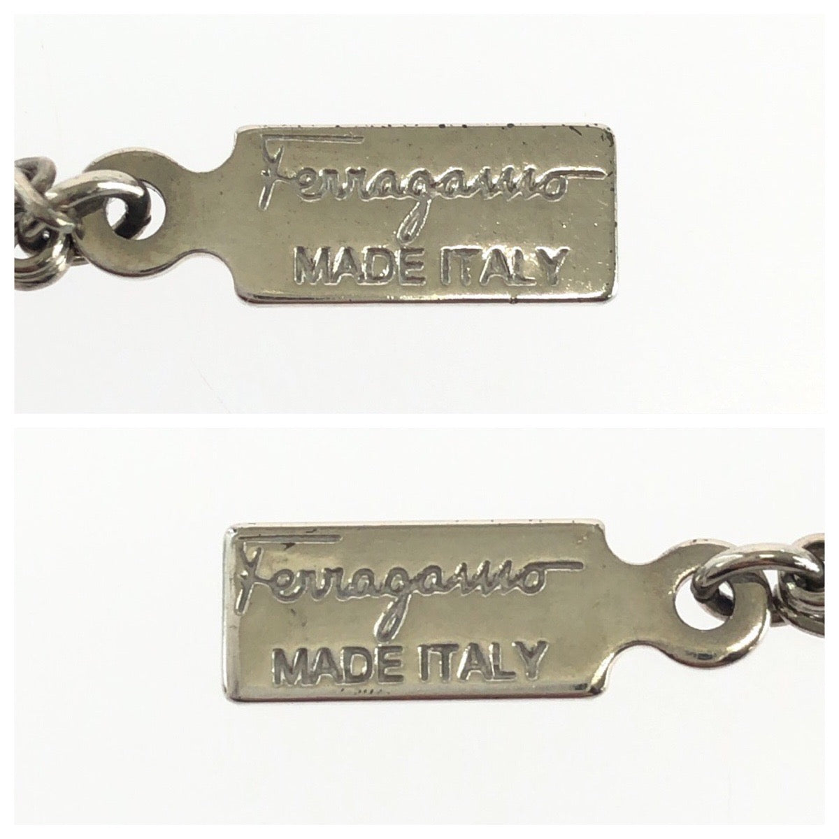 25390
Salvatore Ferragamo サルヴァトーレフェラガモ ガンチーニ シルバー 真鍮 ネックレス レディース ABP9