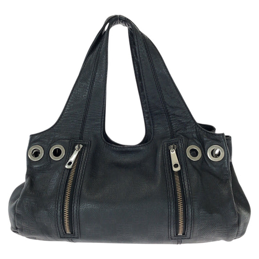 25395
GIVENCHY ジバンシィ ヴィンテージ ブラック 黒 シルバー金具 レザー トートバッグ ショルダーバッグ レディース ABP23
