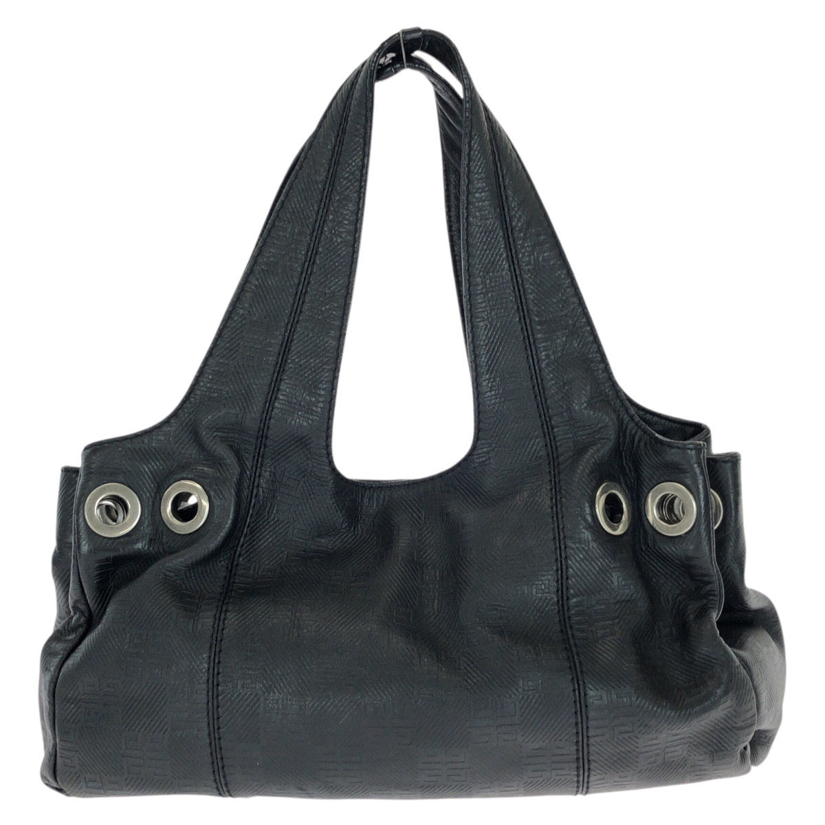 25395
GIVENCHY ジバンシィ ヴィンテージ ブラック 黒 シルバー金具 レザー トートバッグ ショルダーバッグ レディース ABP23